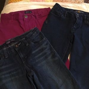 3 pairs girl’s jeggings, size 10